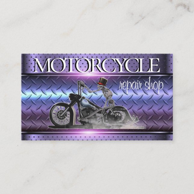 Stylische Motorrad-Visitenkarte Visitenkarte (Vorderseite)