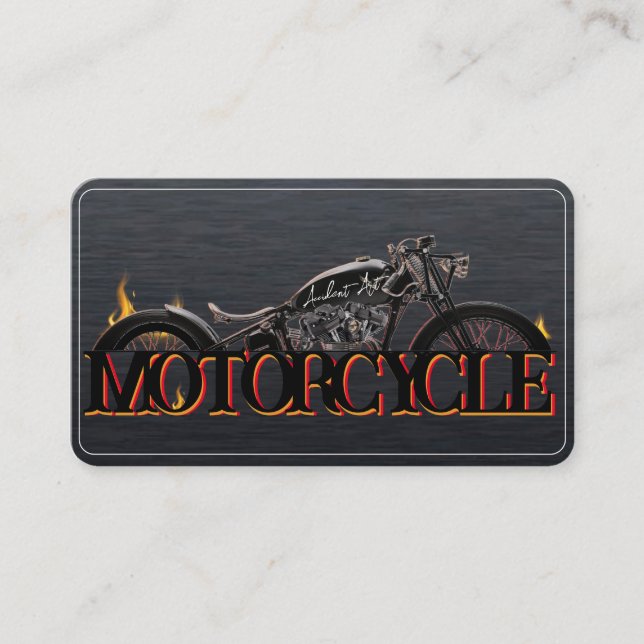 Stylische Motorrad-Visitenkarte Visitenkarte (Vorderseite)