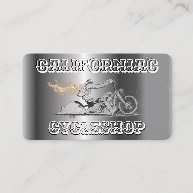 Stylische Motorrad-Visitenkarte Visitenkarte (Vorderseite)