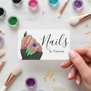 Stylische Nageldesignerin Nageltechniker Branding Visitenkarte