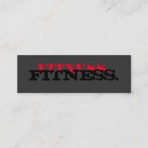 Stylische schlanke einfache graue Fitness-Visitenk Mini Visitenkarte