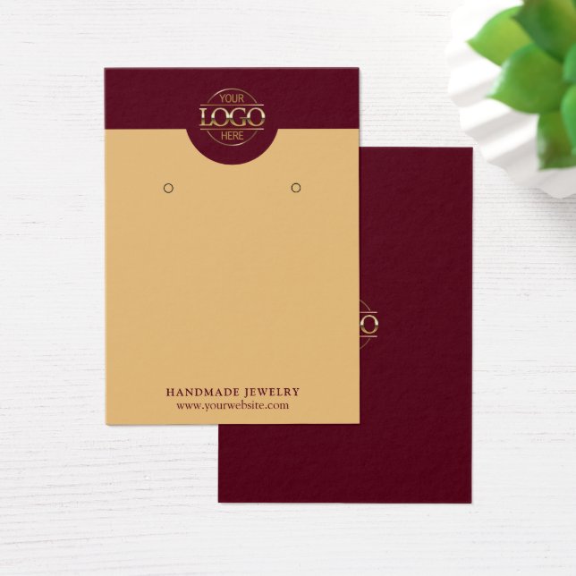 Stylische Simple Burgundy Red Jewelry Display Card (Schreibtisch)