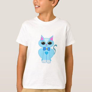 Stylische süße hellblaue Kätzchenkatze T-Shirt