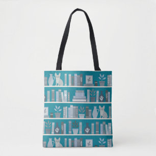 Stylische Türkisblaue Folklore-Kunstbücher und Fre Tasche