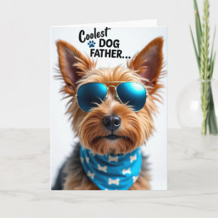 Stylische Vatertag-Postkarte für Hunde Karte