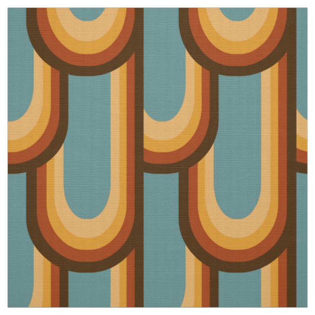 stylischer 70er Retro-Modestoff Stoff (Muster)