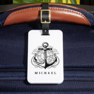 Stylischer Anker-Taschenanhänger für Urlaubs- und Gepäckanhänger