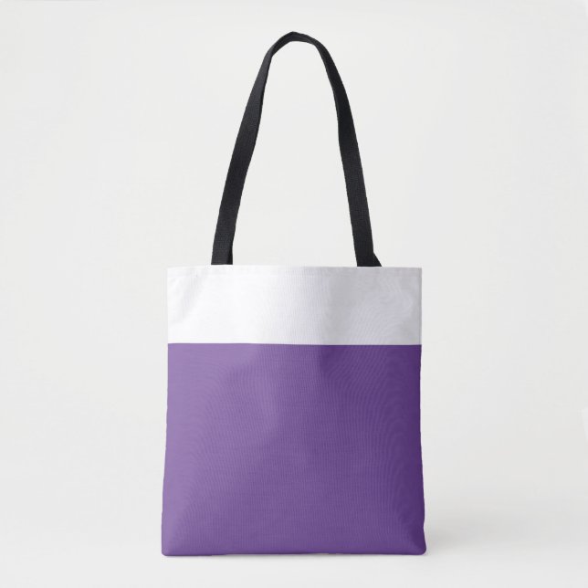 Stylischer, breiter Hübscher Lila Farbblock Tasche (Vorderseite)