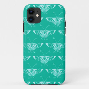 Stylischer Deko-Schmetterling - Türkis und Aqua Case-Mate iPhone Hülle