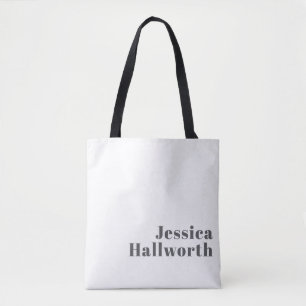 Stylischer editierbarer Retro-Modern-Text Grau Tasche