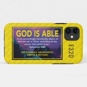 Stylischer Gelber GOD IST IN DER LAGE Monogram Case-Mate iPhone Hülle