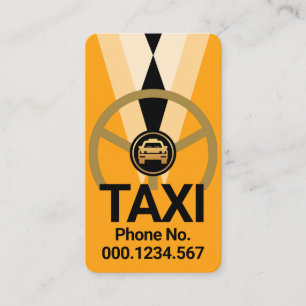 Stylischer Gelber Taxifahrer Visitenkarte