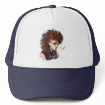 Stylischer Illustrierter Charakter Trucker Hat