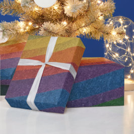 Stylischer, metallisch Inspiriert Regenbogen Geschenkpapier