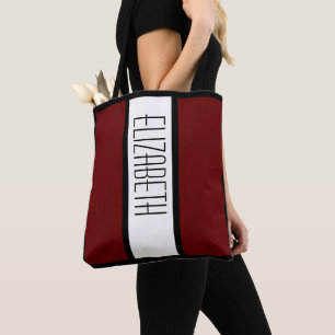 Stylischer moderner Farbblock individueller Name R Tasche