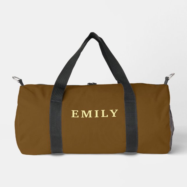 Stylischer moderner maßgeschneiderter Name Reise F Duffle Bag (Vorderseite)