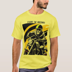 Stylischer Motorradfahrer auf einem Cruiser-Bike T-Shirt