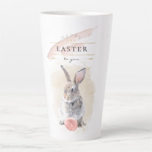 Stylischer Osterhase   Frohe Ostern Wasserfarbenku Milchtasse