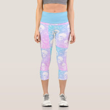 Stylischer Pastell-Goth-Ombre-Rosa- und Blau-Schäd