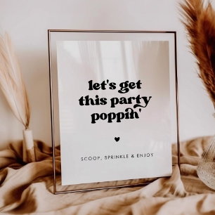 Stylischer Retro-Start für diese Party Poster