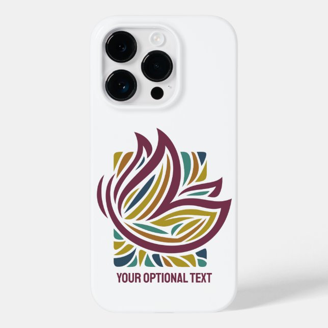 Stylischer Schmetterling Fakultativer Text Case-Mate iPhone 14 Pro Hülle (Rückseite)