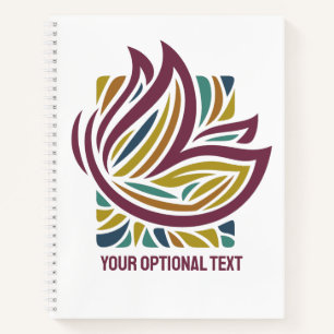 Stylischer Schmetterling Fakultativer Text Notizbuch