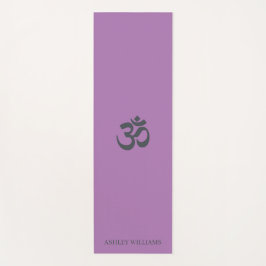 Stylischer Skriptname Om Symbol Lavender Lila Yogamatte