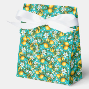 Stylischer Sommer Blau und Lemongras-Verbene Geschenkschachtel