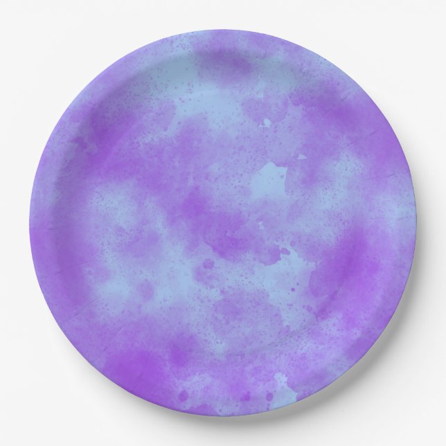 Stylischer Storm Cloud-Effekt Blau lila Pappteller (Vorderseite)