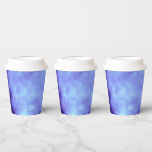 Stylischer Storm Cloud-Effekt Blau Pappbecher
