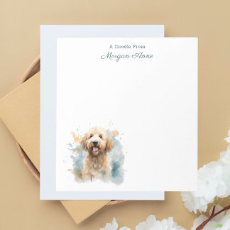 Stylischer süßer Goldendoodle-Hund modern trendy Notizblock
