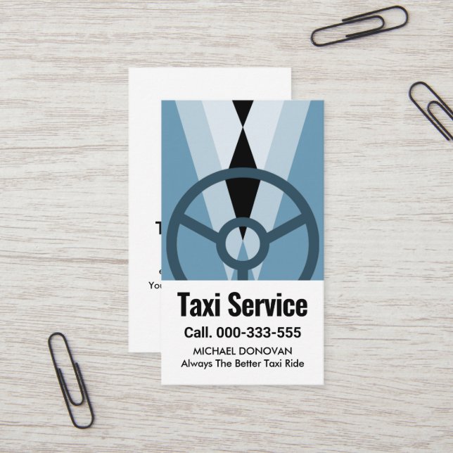 Stylischer Taxi Anzug Visitenkarte (Vorderseite/Rückseite Beispiel)