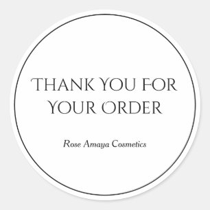 Stylischer Thank You For Your Order Aufkleber