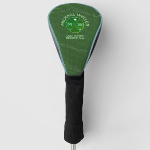 stylisches golfer Logo auf grün Golf Headcover
