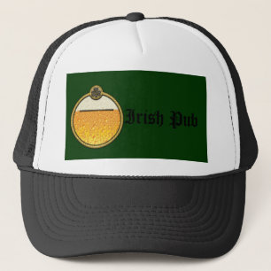 Stylisches Irish Pub Bierlogo Truckerkappe