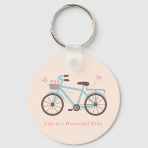 Stylisches Leben ist eine schöne Fahrt Fahrrad Zit Schlüsselanhänger