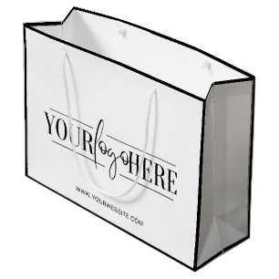 Stylisches Logo mit Minimalistischer Website Große Geschenktüte