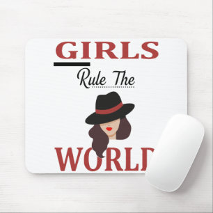 Stylisches "Mädchen regieren die Welt" feministisc Mousepad