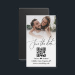 stylisches qr-Codepar-Foto speichern den Datums-Ma Magnetkarte<br><div class="desc">elegantes Foto für qr-Codepaare speichern den Datums-Magneten</div>