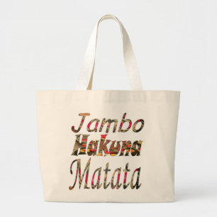 Stylisches Schwungvolles Jambo Hakuna Matata Custo Jumbo Stoffbeutel