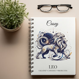 Stylisches Watercolor Leo Custom Journal Notizbuch