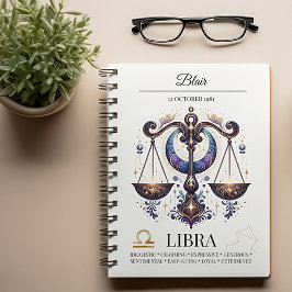 Stylisches Watercolor Libra Custom Journal Notizbuch
