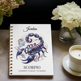 Stylisches Watercolor Scorpio Custom Journal Notizbuch