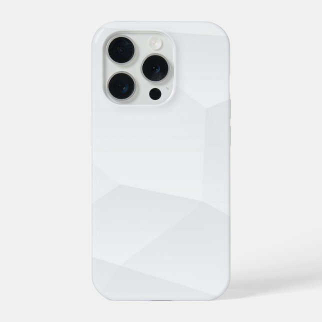 stylisches Weißes Muster iPhone 15 Pro Hülle (Rückseite)
