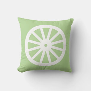 Stylisches weißes Rad minimalistisches Kissen