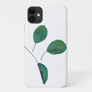 Stylisé Green Pear Tree Feuilles iPhone 11 Coque