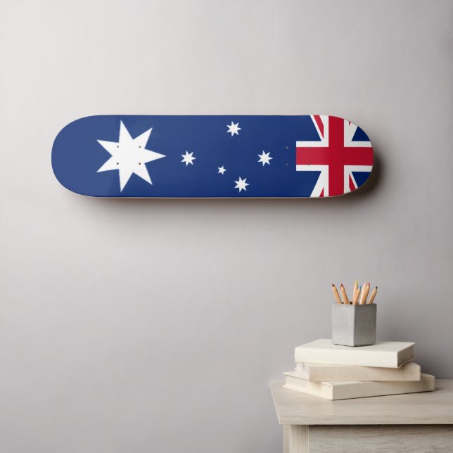 Stylised Australian Flag Skateboard (Wandkunst (Horz))