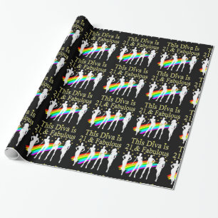 STYLISH 21 & FABULOUS FASHION QUEEN DESIGN GESCHENKPAPIER