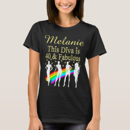 STYLISH 40 UND FABULOUS PERSONALISIERT T SHIRT