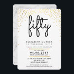 STYLISH 50. Geburtstagsparty INVITE Gold Konfetti Einladung<br><div class="desc">*** HINWEIS - DER SCHÖNE GOLDFOLIENEFFEKT IST EIN DRUCKENDES BILD *** Ein trendiges Einladungsdesign für Ihren Geburtstag - kontaktieren Sie mich, um den Glitzer-Typ für Sie zu ändern! Als Vorlage können Sie ganz einfach Ihre eigenen Daten hinzufügen oder auf die Schaltfläche Anpassen klicken und Text, Schriftart, Größen etc. hinzufügen oder...</div>